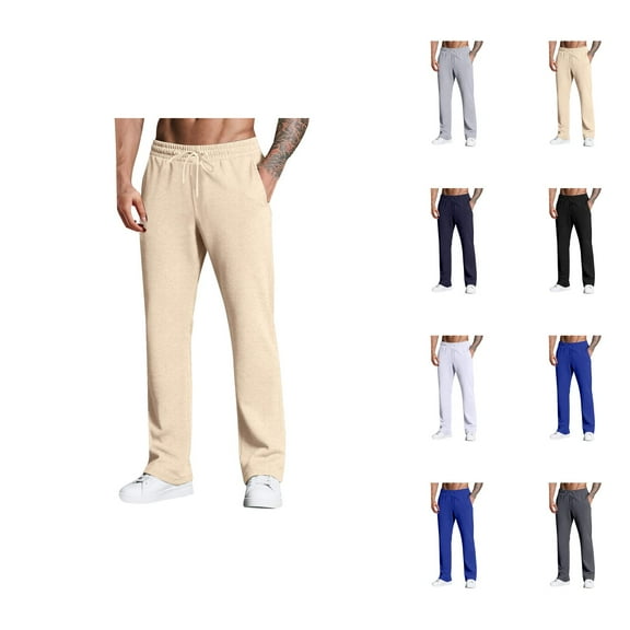 Running Joggers - Comfortable Breathable Sweatpants with Pockets and Elastic Waistband for Casual Office Style