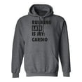 thumbnail image 1 of Running Late Is My Cardio Adult Hooded Sweatshirt, 1 of 3