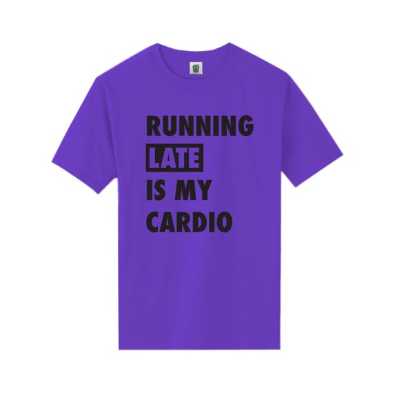 Running Late Is My Cardio Short Sleeve Neon T-Shirt