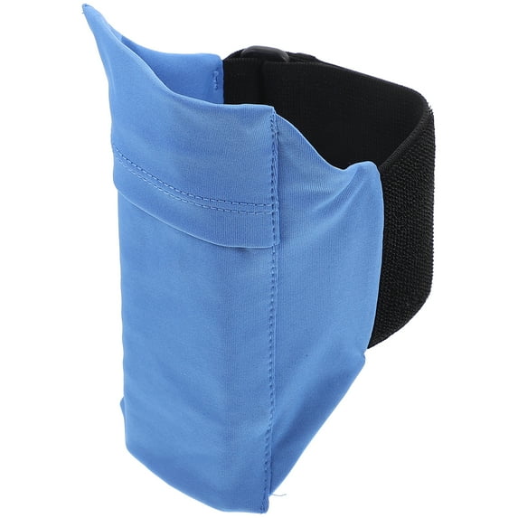 Nicehomfit Sports Leg Pouch Bag in Blue Elastic Material Adjustable Strap for Running and Riding Storage