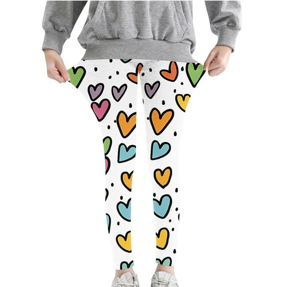 Running Leggings for Kids Girls Leggings for Girls Soft Comfortable Leggings for Kids In 3-8 Years Ankle Length Girls Printed Leggings Multicolor 4 Years