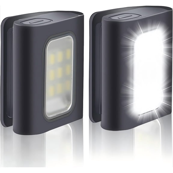 Running Light, 2Pack Reflective Running Gear for Runners, Rechargeable Light, Clip on Running Lights with Runners and Joggers for Camping