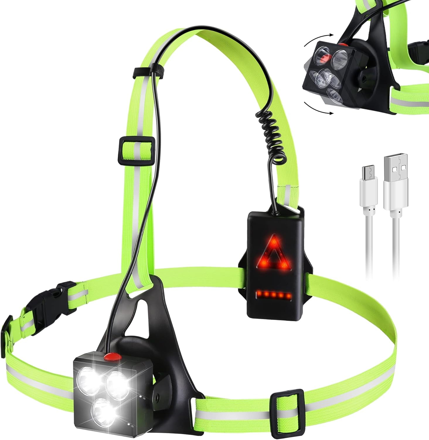 Running Light Chest Light For Running, Usb Rechargeable Led Chest