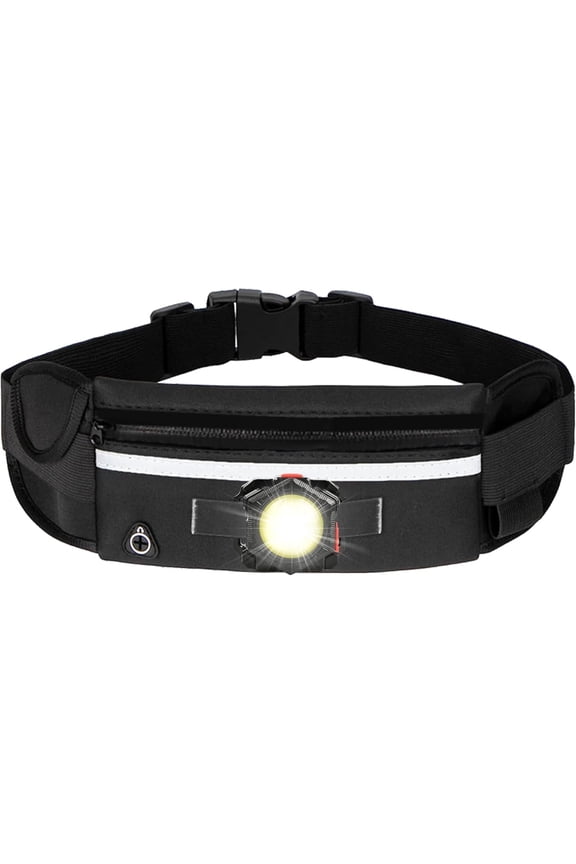 Running Light, Fanny Packs with 1000 Lumen COB Light for Men Women, Waist Belt Running Light with Adjustable Strap for Running Hiking Walking