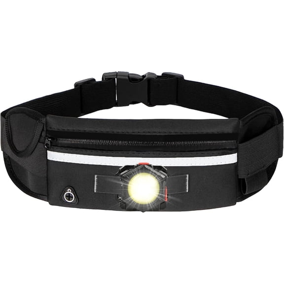 Running Light, Fanny Packs with 1000 Lumen COB Light for Men Women, Waist Belt Running Light with Adjustable Strap for Running Hiking Walking