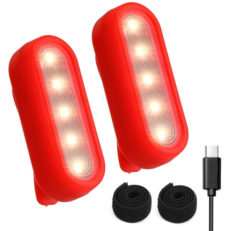 2Pack Outdoor LED Running Lights for Runners, Clip-on led, Type C