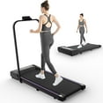 thumbnail image 1 of Running Machine Under Desk Treadmill, Walking Pad, 2 in 1 Portable Treadmill with Handle Remote Control LED Display, Walking Jogging Machine for Home Office Use Black,Electric Treadmills, 1 of 6