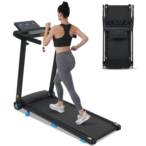 Running Machine Treadmill with Incline, 3.0HP Quiet Foldable Treadmills for Home, 10.0MPH 300 LBS Weight Capacity Home Exercise Equipment Treadmills with Heart Rate Sensors,Type C & USB Charge Stat