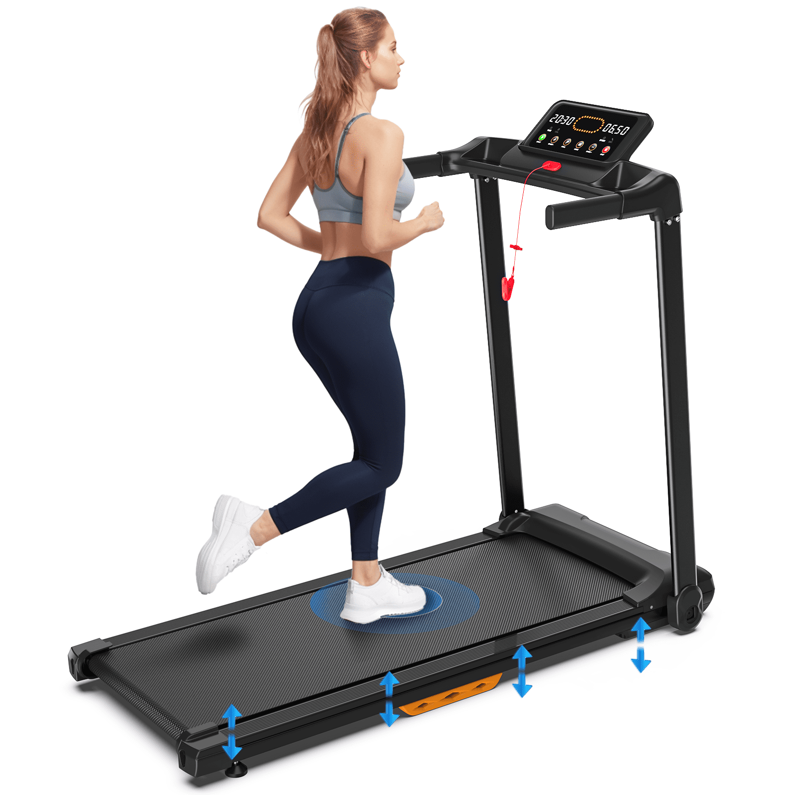 Running Machine Walking Mat Treadmills Portable for Home & Office LED ...