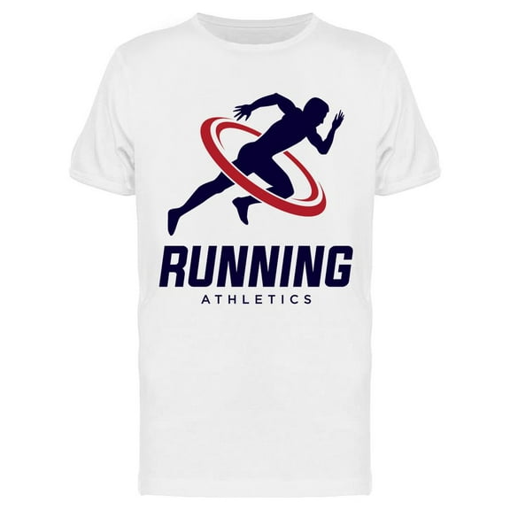 Running Man Athletics T-Shirt Men -Image by Shutterstock, Male Small