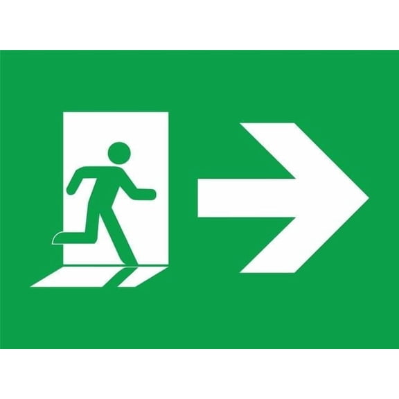Running Man Right Arrow 8"x12" Metal Tin Sign - Wall Decor for Home Kitchen, Farm, Garden & Garage
