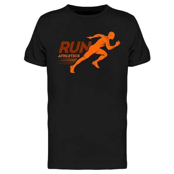 Running Man Silhouette Design T-Shirt Men -Image by Shutterstock, Male Large