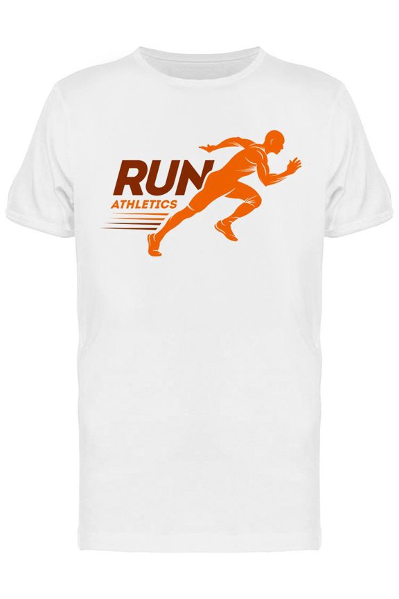 Running Man Silhouette Design T-Shirt Men -Image by Shutterstock, Male Small