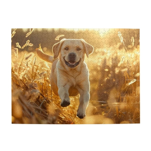 Running Meadow Golden Hour 500-Piece Wooden Jigsaw Puzzle for Adults, Fun & Challenging Family Game, Stylish Wall Decor & Holiday Gift