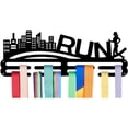 thumbnail image 1 of Running Medal Hanger Display Metal Wall Mount Motivational Running Sports Medal Holder and Lanyard Ribbon Display Holder Rack for 50+ Medals Great Gift for Runners Athlete DIY Making, 1 of 6
