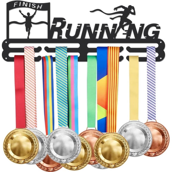 Running Medal Hanger Display Run Medal Holder Sports Medal Hanger Display Award Ribbon Holder Race Medal Display Wall Mounted Organizer