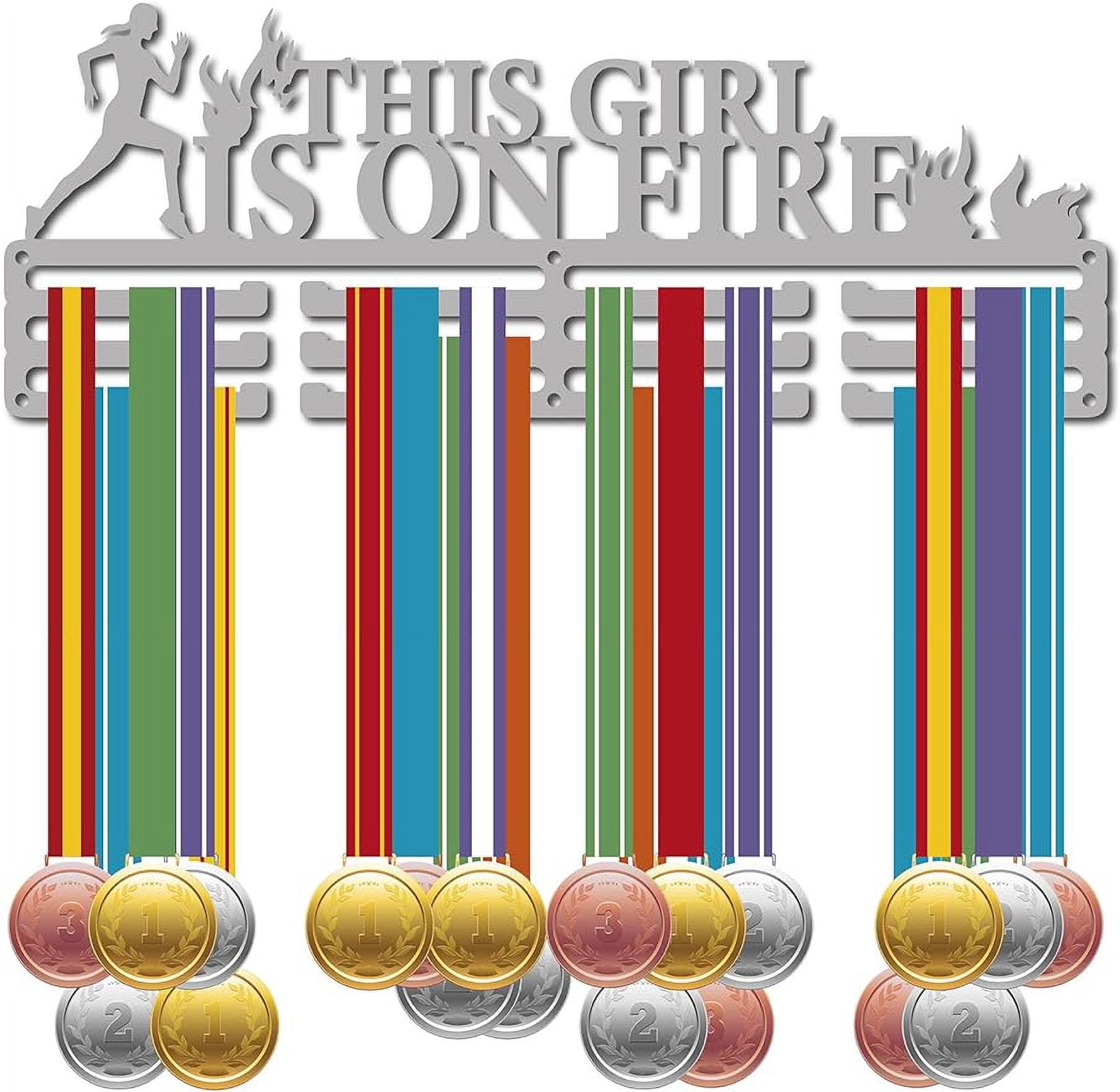 Runner Medal Rack Running Medal Hanger Display Sports Medal Holder Over 60+ Medals Award ...