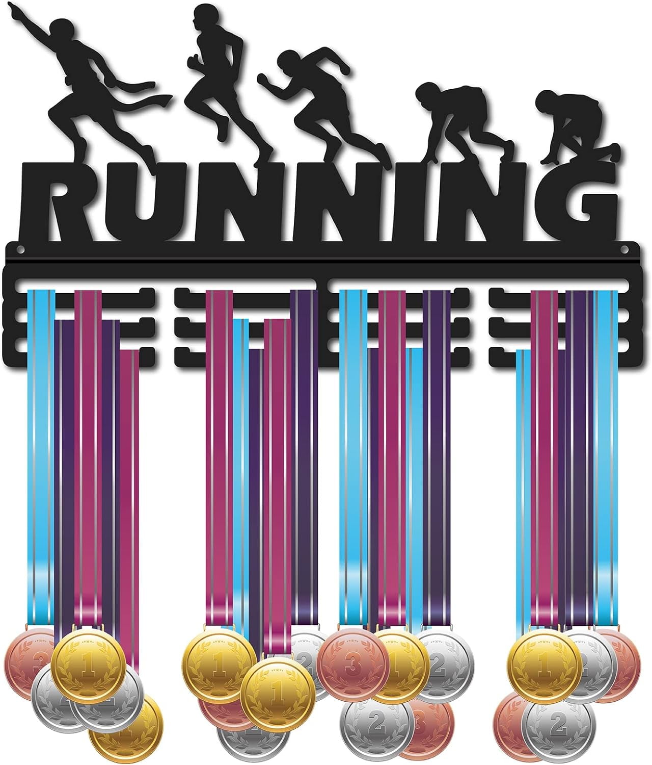 Runner Medal Rack Running Medal Hanger Display Sports Medal Holder Over 60+ Medals Award ...