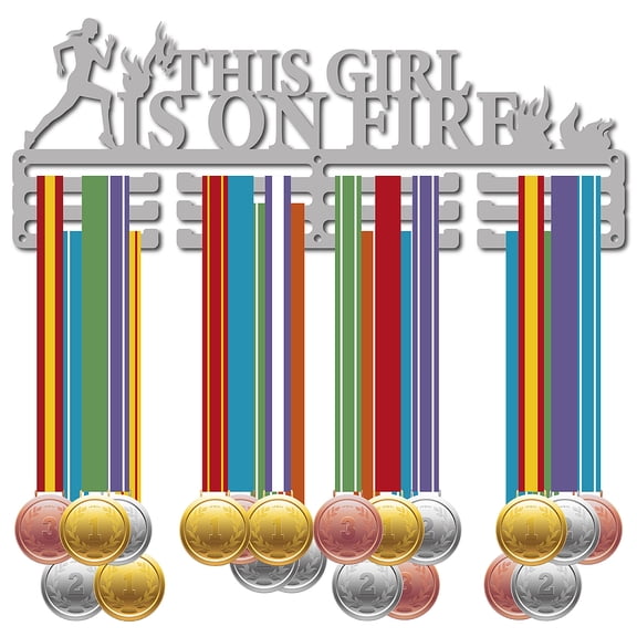 Running Medal Hanger Display Sports Medal Holder Over 60+ Medals Award Iron Rack Frame Wall Mount Hanging Decor for Women Medalist Runner