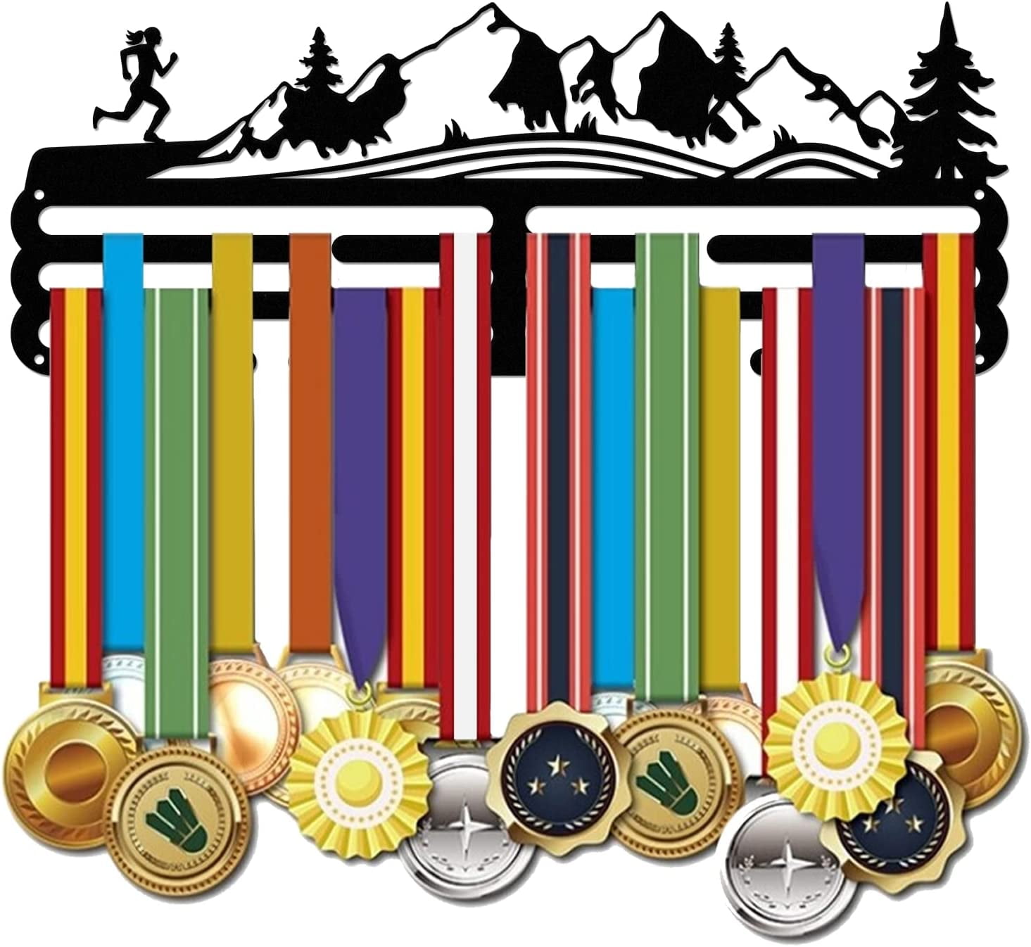 Running Medal Hanger Display Women Mountain Run Race Medal Holder Rack ...