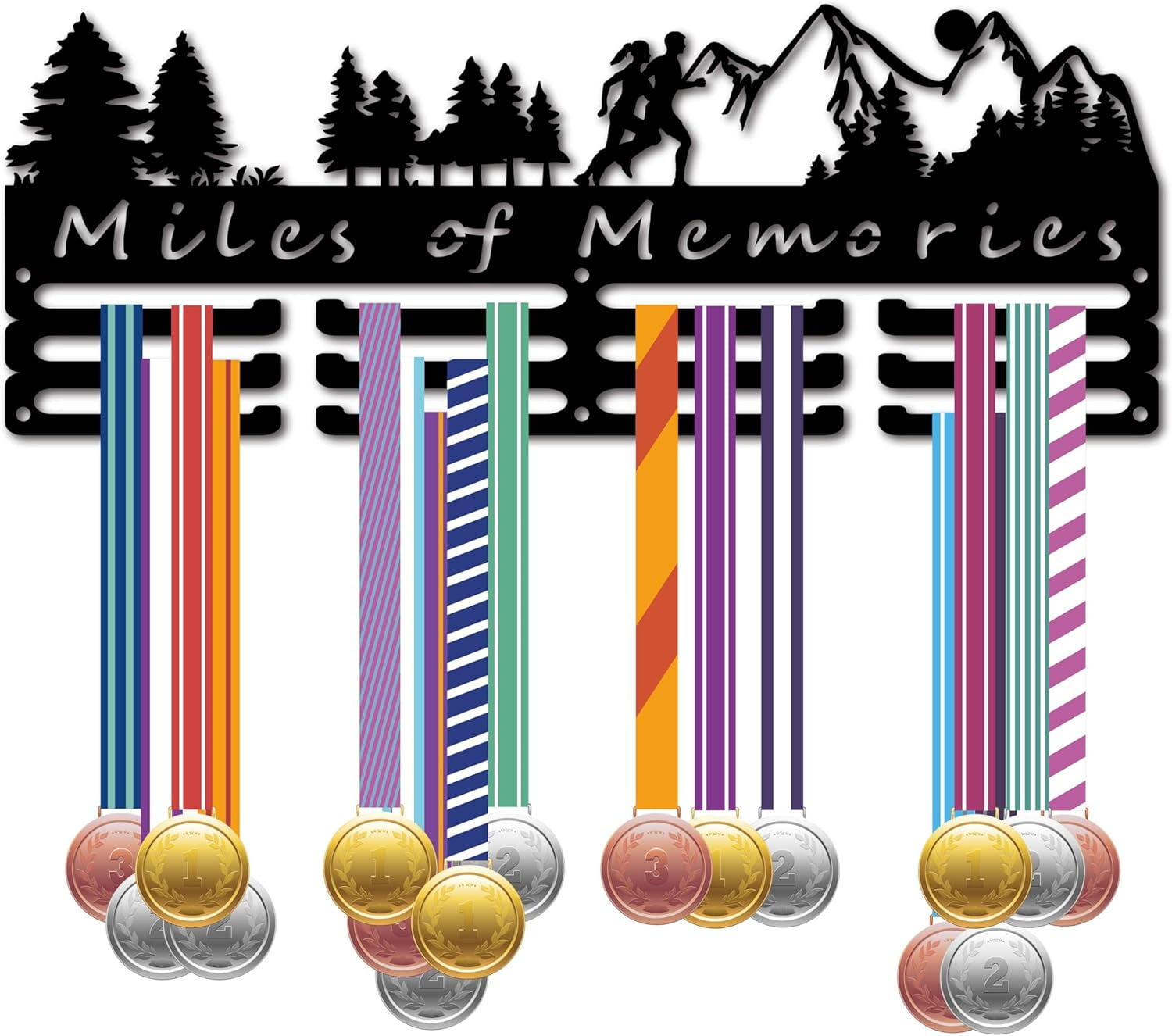 Runner Medal Rack Running Medal Hangers Display Medal Holder Rack Sports Metal Hanging ...