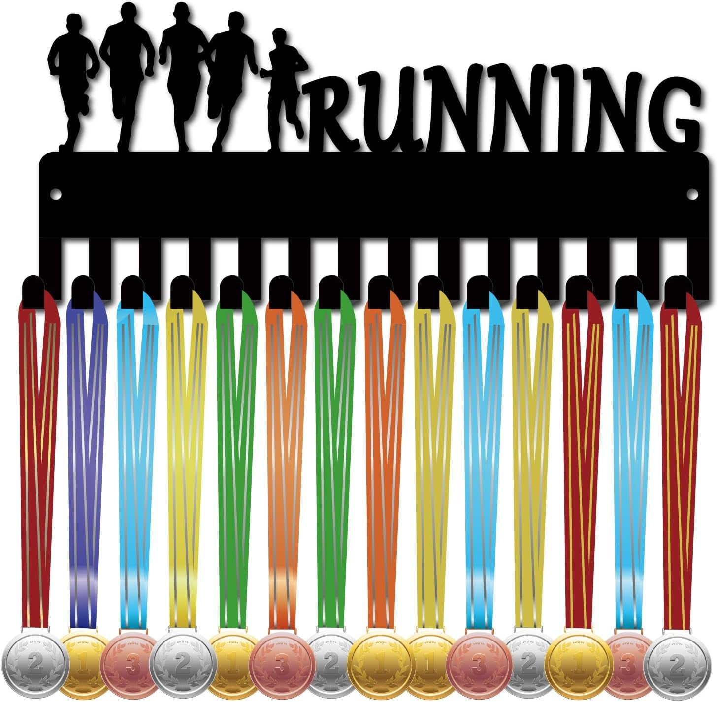 Running Medal Holder Display Runner Medal Hanger Small Black Iron ...