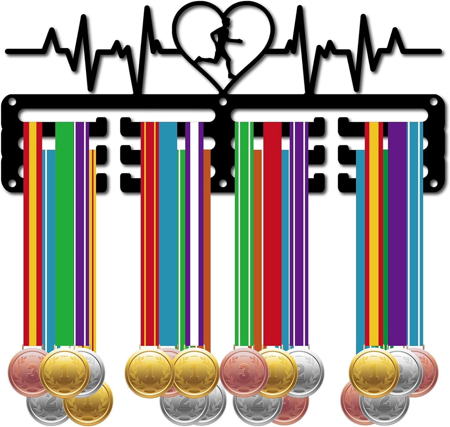 Runner Medal Rack Running Medal Holder Medal Hanger Display Rack Sports Metal Hanging ...