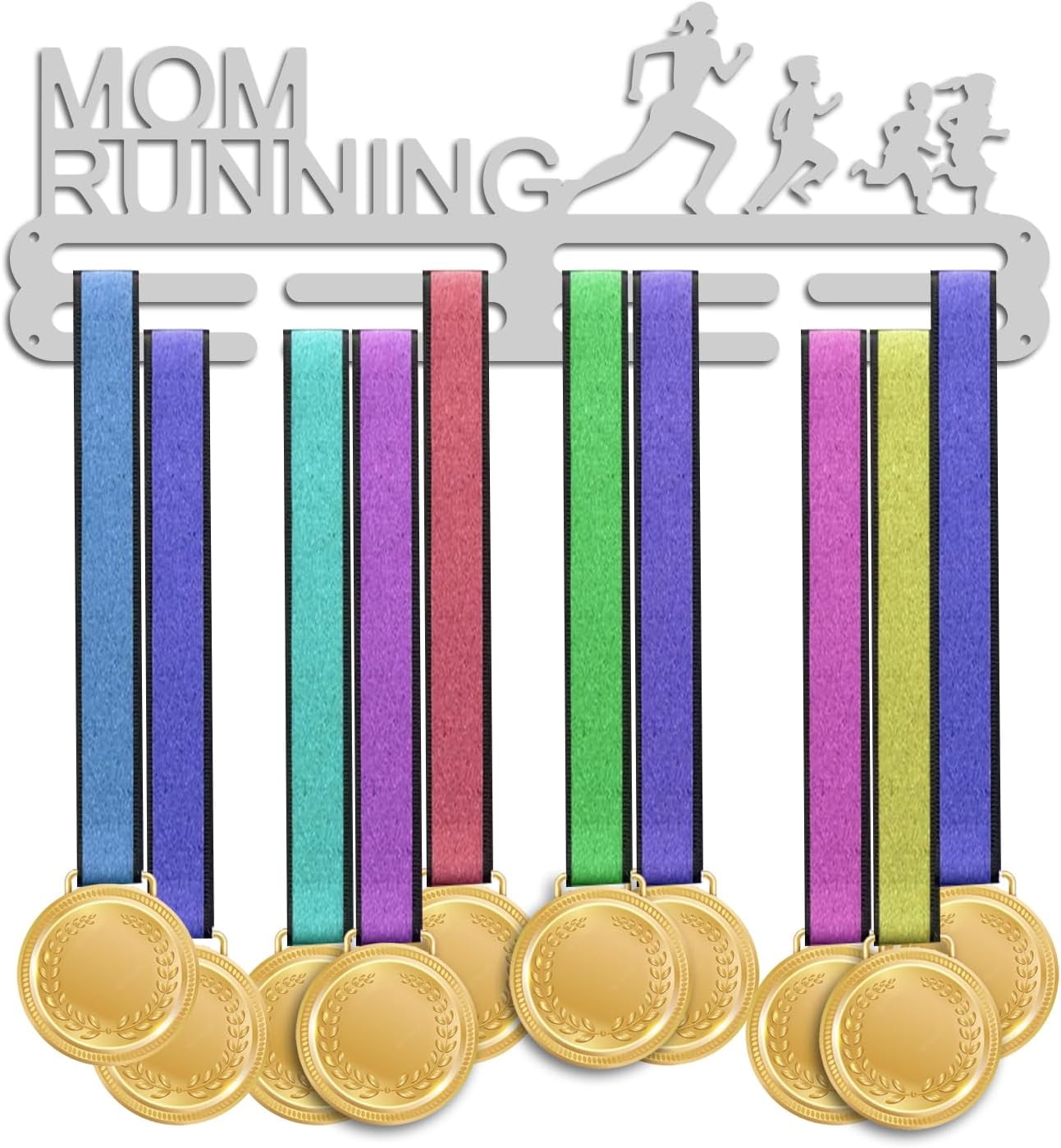 Running Medals Hanger Display Holder Rack Mom Wall Mount Hanger Decor Trophy Shelf Tiered Award Rack Award Ribbon Hanger