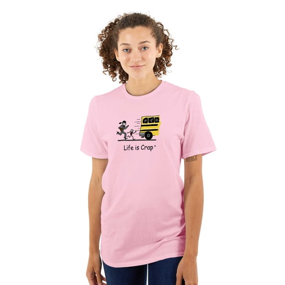 Running Missing School Bus Unlucky Women's Graphic T Shirt Tees Brisco Brands M