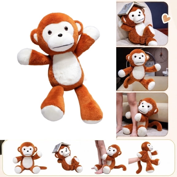 Running Monkey Plush Toy – Interactive Animated Stuffed Animal That Runs Crawls Climbs & Poses, Battery Operated for Kids 3+ and Animal Lovers, Ready-to-Gift Window Box