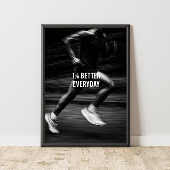 Running Motivation Discipline Motivational Running Inspiration Success Mindset Decor Fitness, Unframed Poster