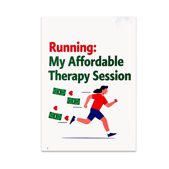 Running: My Affordable Therapy Session - Runner Decor Enthusiast - 13x19 Poster Print