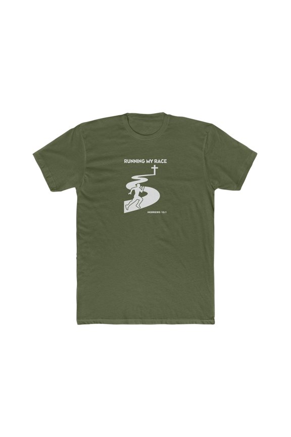 Running My Race Men's Cotton Crew Tee