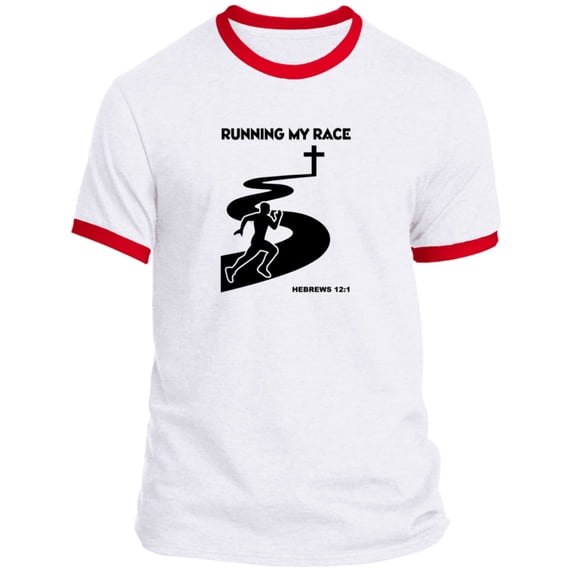 Running My Race Men’s Ringer Tee
