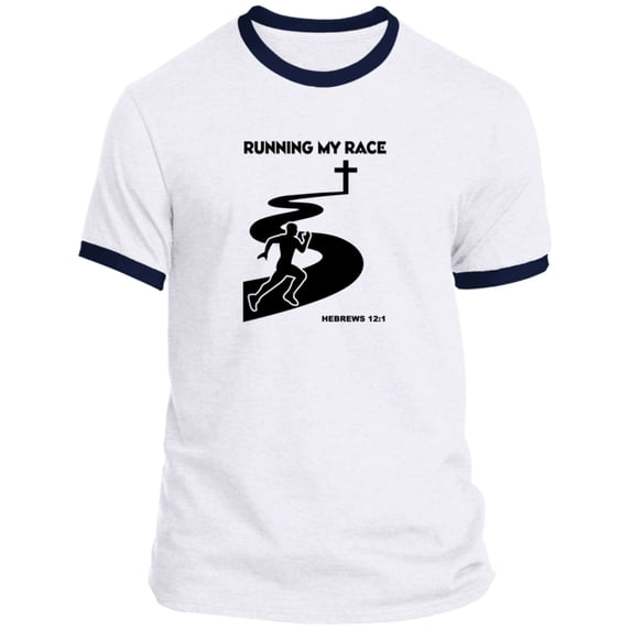 Running My Race Men’s Ringer Tee