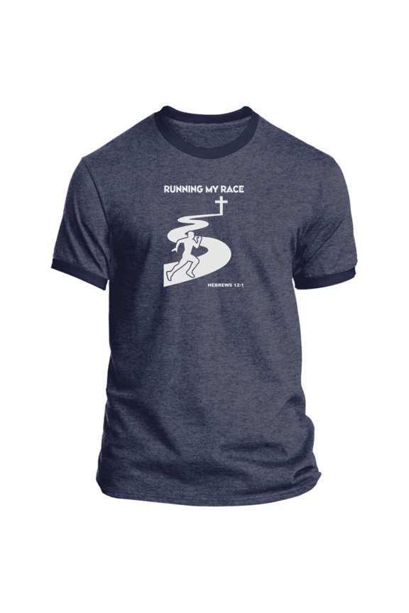 Running My Race Men’s Ringer Tee