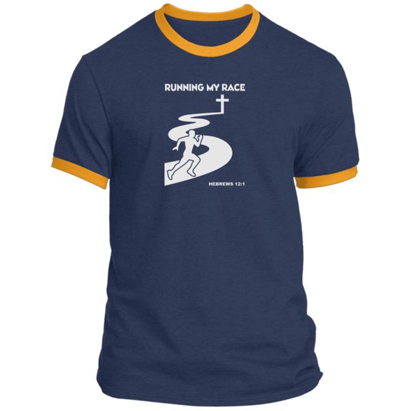 Running My Race Men’s Ringer Tee