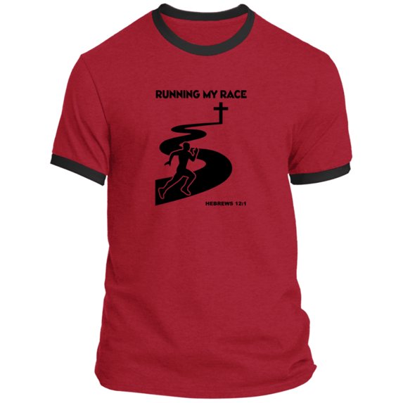 Running My Race Men’s Ringer Tee