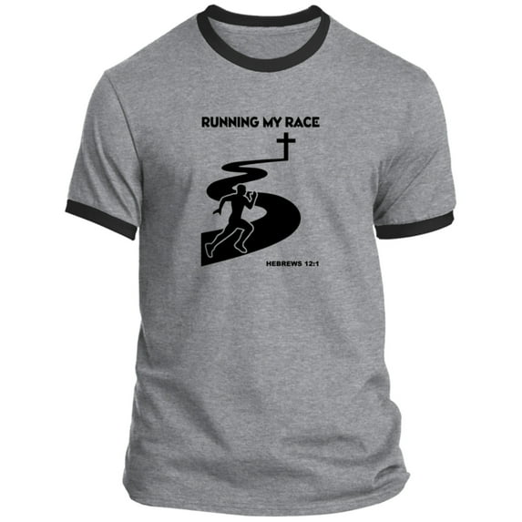 Running My Race Men’s Ringer Tee