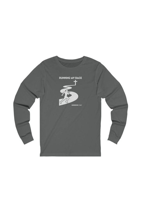 Running My Race Men’s Unisex Jersey Long Sleeve Tee