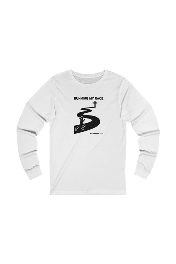 Running My Race Women Unisex Jersey Long Sleeve Tee