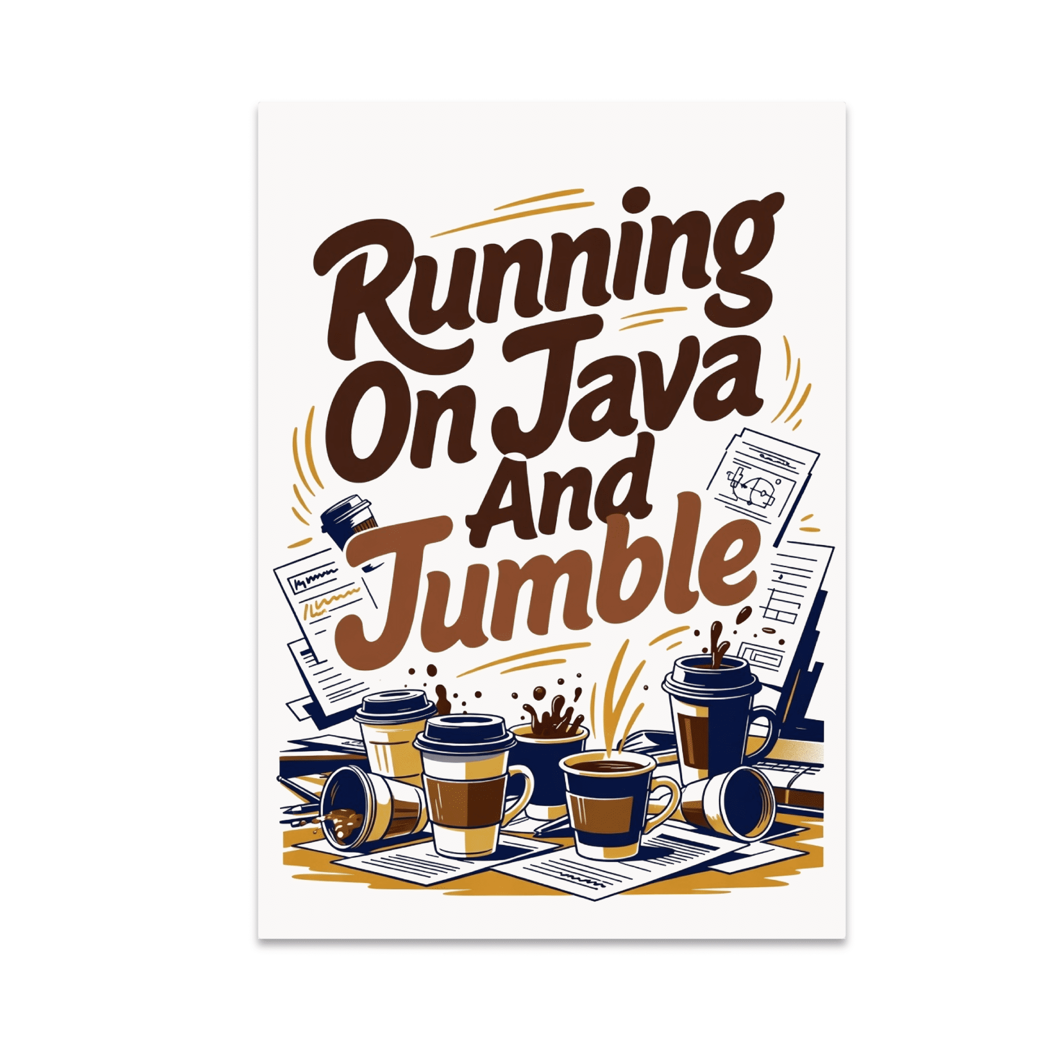 Running On Java And Jumble - Desk Chaos Humor - 13x19 Poster Print ...