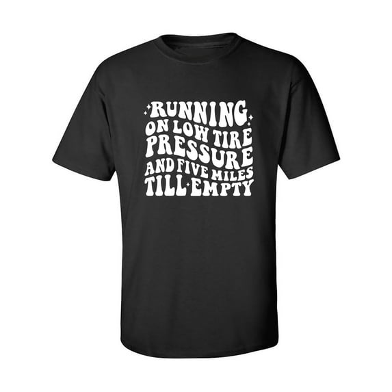 Running On Low Tire Pressure Adult Short Sleeve T-shirt