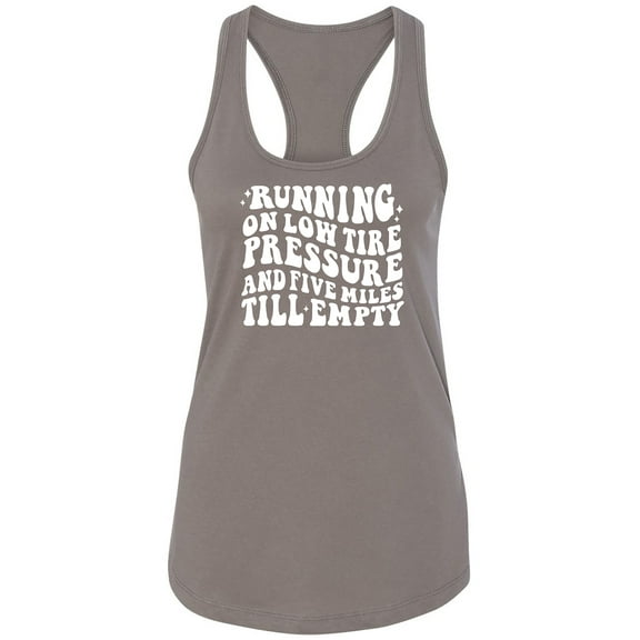 Running On Low Tire Pressure Racerback Tank