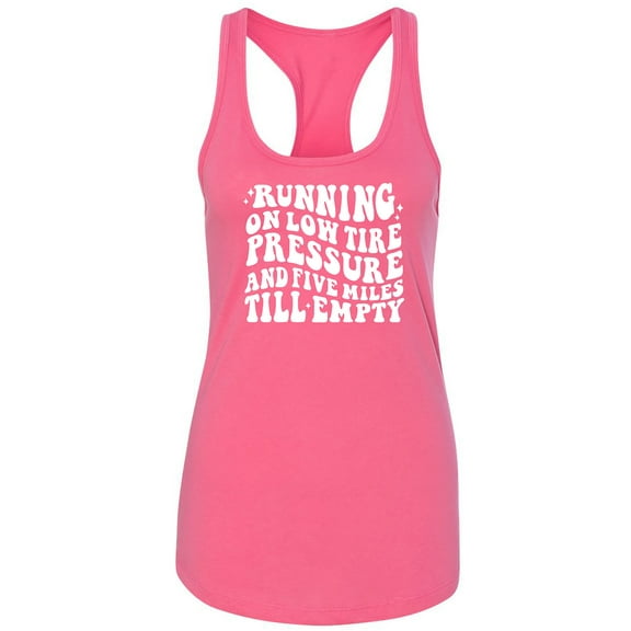 Running On Low Tire Pressure Racerback Tank
