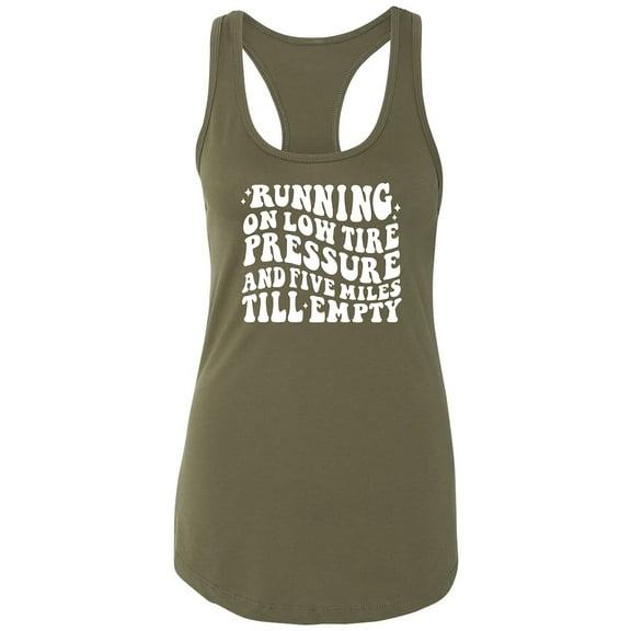 Running On Low Tire Pressure Racerback Tank