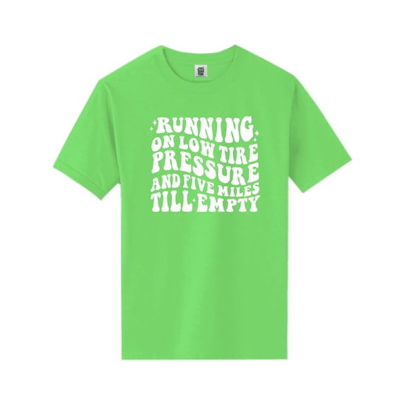 Running On Low Tire Pressure Short Sleeve Neon T-Shirt