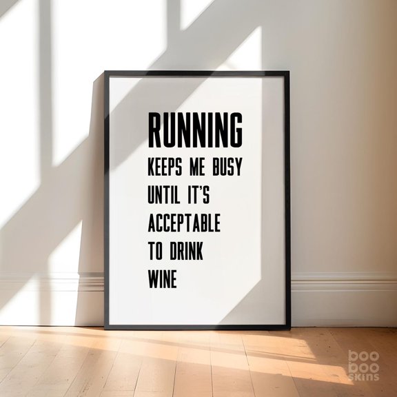 Running Picture Running Quote Gift For Runner Running Wine Gin Quote Running Keeps Me Busy Gift For Athlete Sportswoman