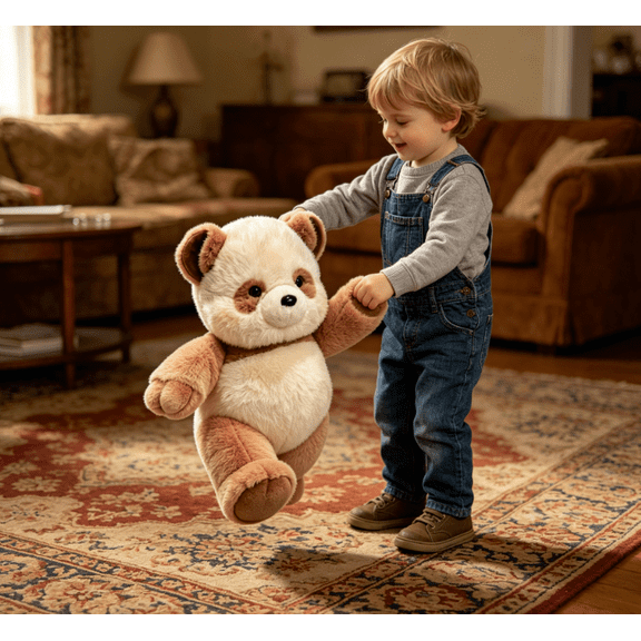 Running Plushie Pig Panda Dog Stuffed Animal Shaking Interactive Moving Legs Plushie Stuffed Animal, Soft Interactive Toy with Shaking Action(H)