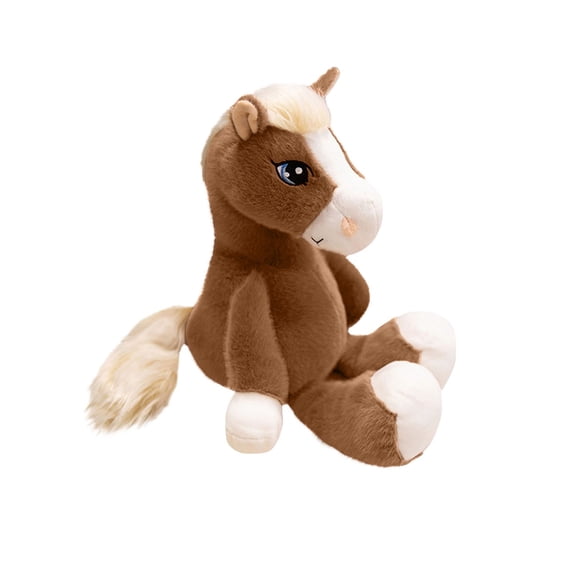 Running Pony Plush Toy,Lifelike Simulation Animal Doll,Zodiac Horse Mascot Doll,Soft Stuffed Plush Toy,High Quality Comfort Plush,Realistic Detailed Figure Toy,Home Decor Ornament Doll